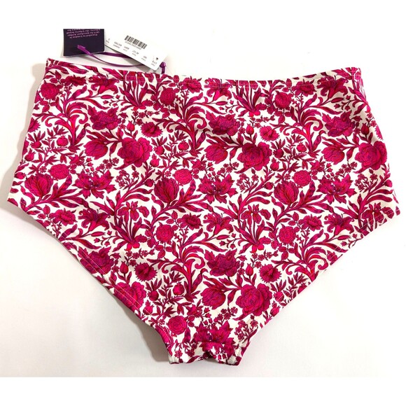 NWT J Crew Swimsuit Size S Liberty London High Waist Bikini Bottom Swim Roses - Picture 2 of 6